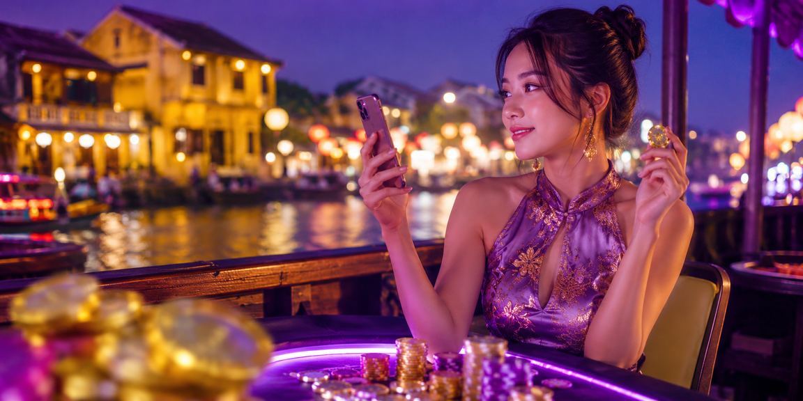 Hình ảnh người dùng đăng ký tài khoản trên thiết bị di động trong không gian giải trí